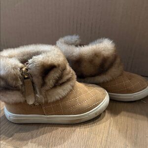 Sugar Tan Quilted Kids Boots